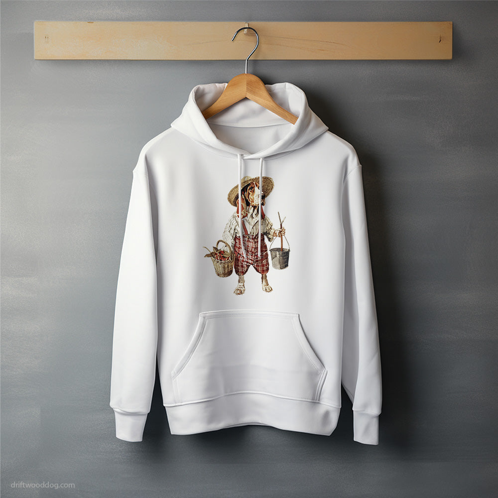 Basset Hound Dressed as a Farmer Hoodie – Unisex Hoodie for Dog Lovers