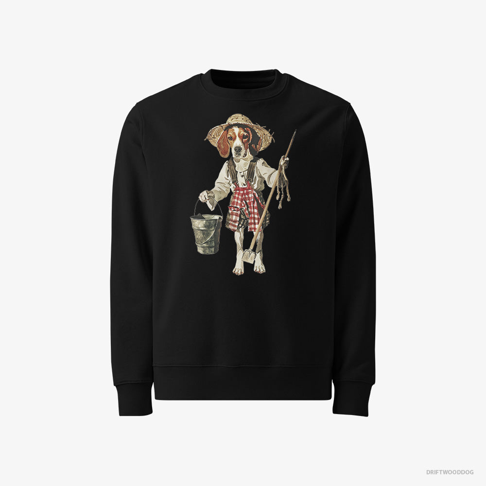 Beagle Dressed as a Farmer – Men's Sweatshirt Black – Classic