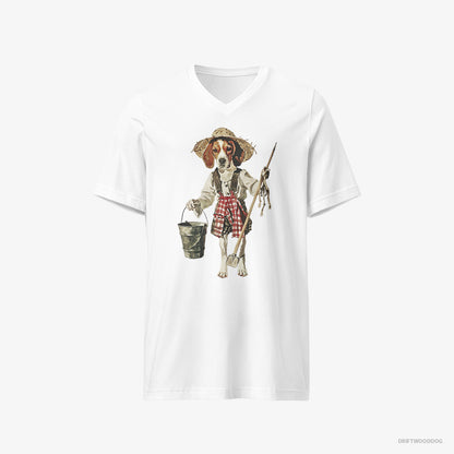 Beagle Dressed as a Farmer White T-Shirt