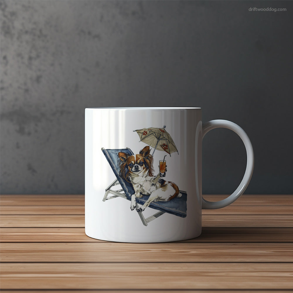 Chihuahua Relaxing on a Patio Lounger Mug – Funny Dog Coffee Mugs | Quirky Canine Drinkware