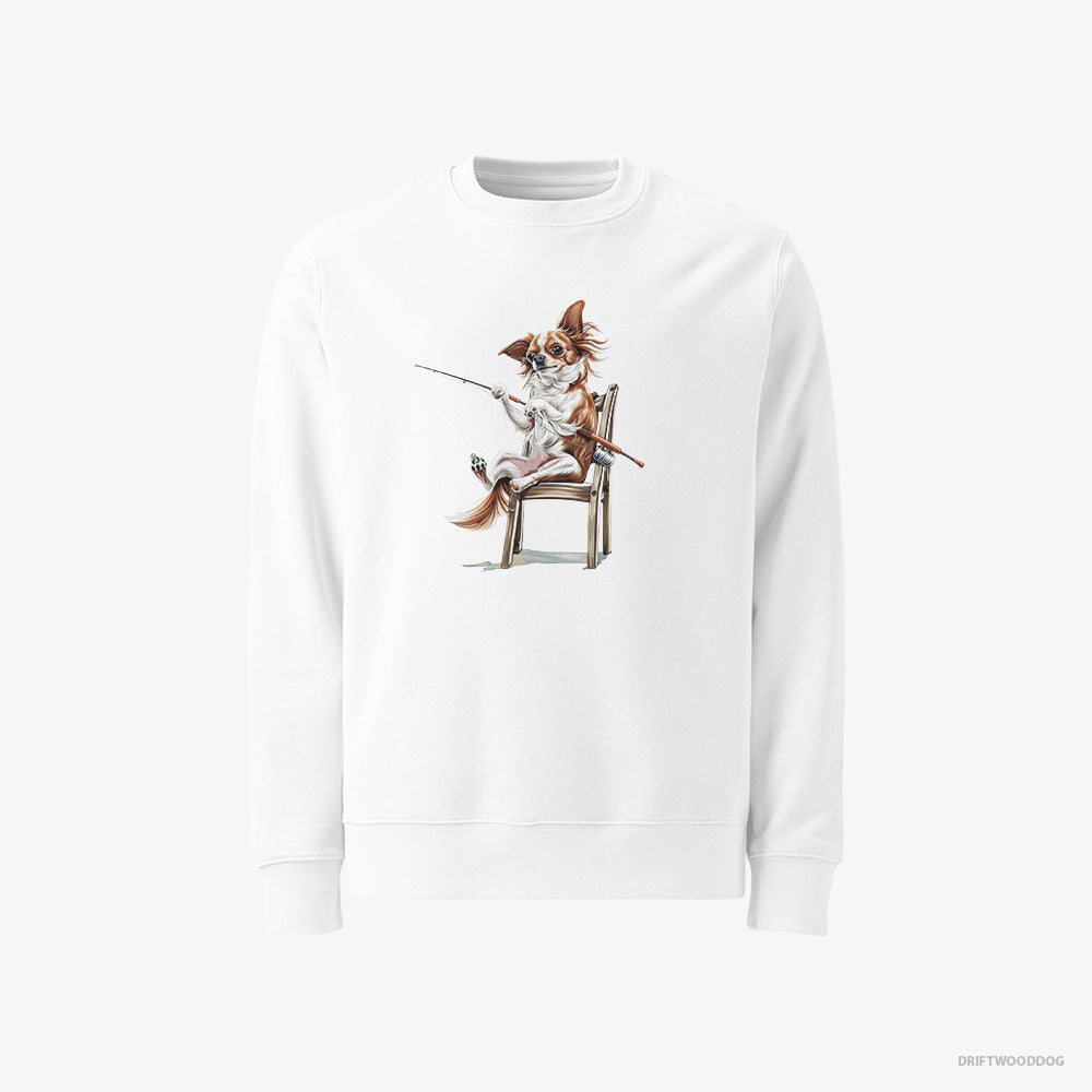 Chihuahua with a Fishing Rod Classic Sweatshirt