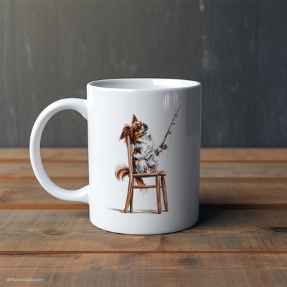 Chihuahua Fishing with a Rod Mug – Cute Dog-Themed Mugs | Perfect Gifts for Dog Lovers