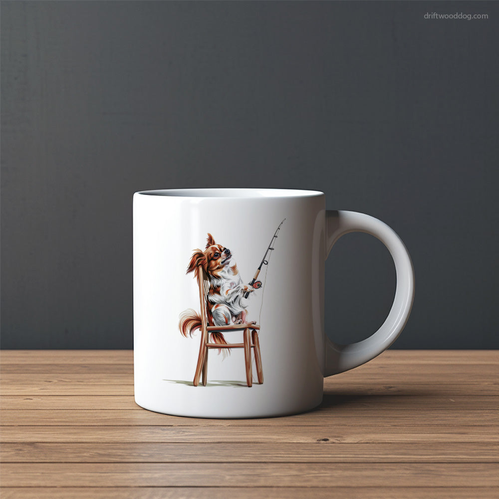 Chihuahua Fishing with a Rod Mug – Custom Dog Mugs | Personalized Pet Mugs