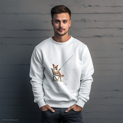 Chihuahua Catching Fish Sweatshirt – Unique Dog Sweatshirt for Men