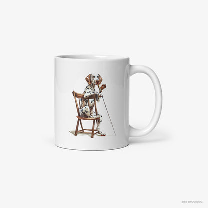 Dalmatian Ready for Fishing White Mug