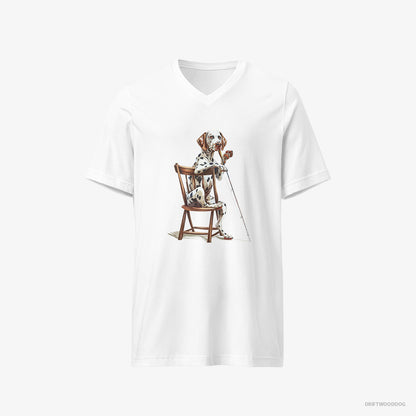 Dalmatian Ready for Fishing White T-Shirt