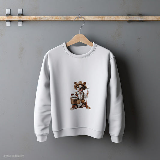 French Bulldog Dressed in Farmer's Clothes Sweatshirt – Unisex Sweatshirt for Dog Lovers