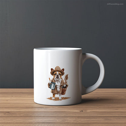 French Bulldog Dressed as a Farmer Mug – Custom Dog Mugs | Personalized Pet Mugs