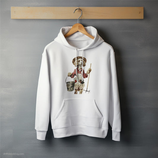 Poodle Dressed as a Farmer Hoodie – Unisex Hoodie for Dog Lovers