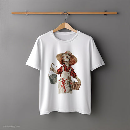 Poodle as a Happy Farmer T-Shirt – Unisex Tee for Dog Lovers