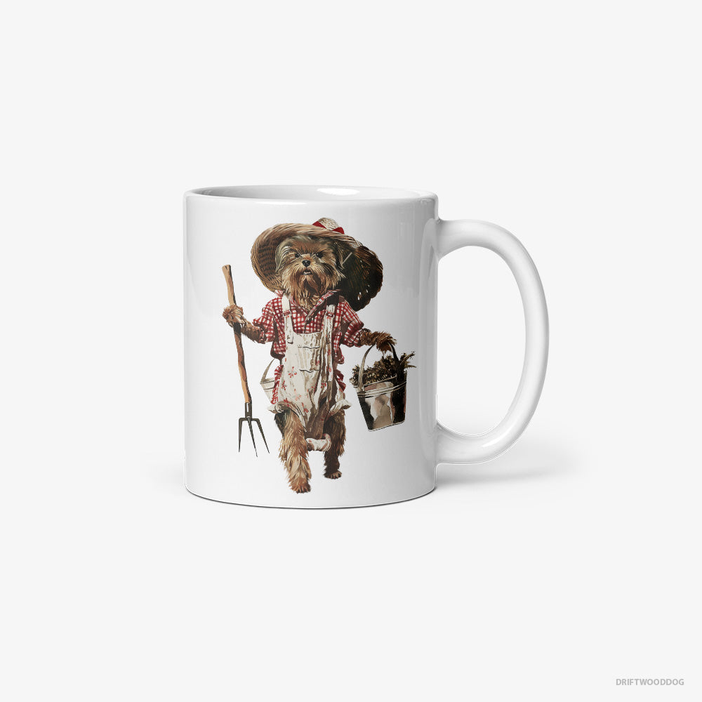 Yorkshire Terrier Dressed in Farmer's Clothes Classic Mug