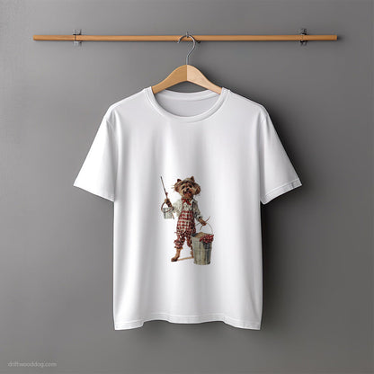 Yorkshire Terrier as a Happy Farmer T-Shirt – Unisex Tee for Dog Lovers