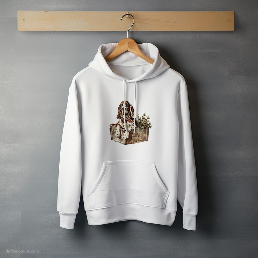 Basset Hound Caring for the Herbs Hoodie – Unisex Hoodie for Dog Lovers