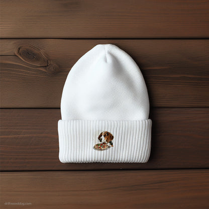 Funny Beagle Sniffing a Slice of Pizza Beanie – Unisex Beanie for Dog Lovers