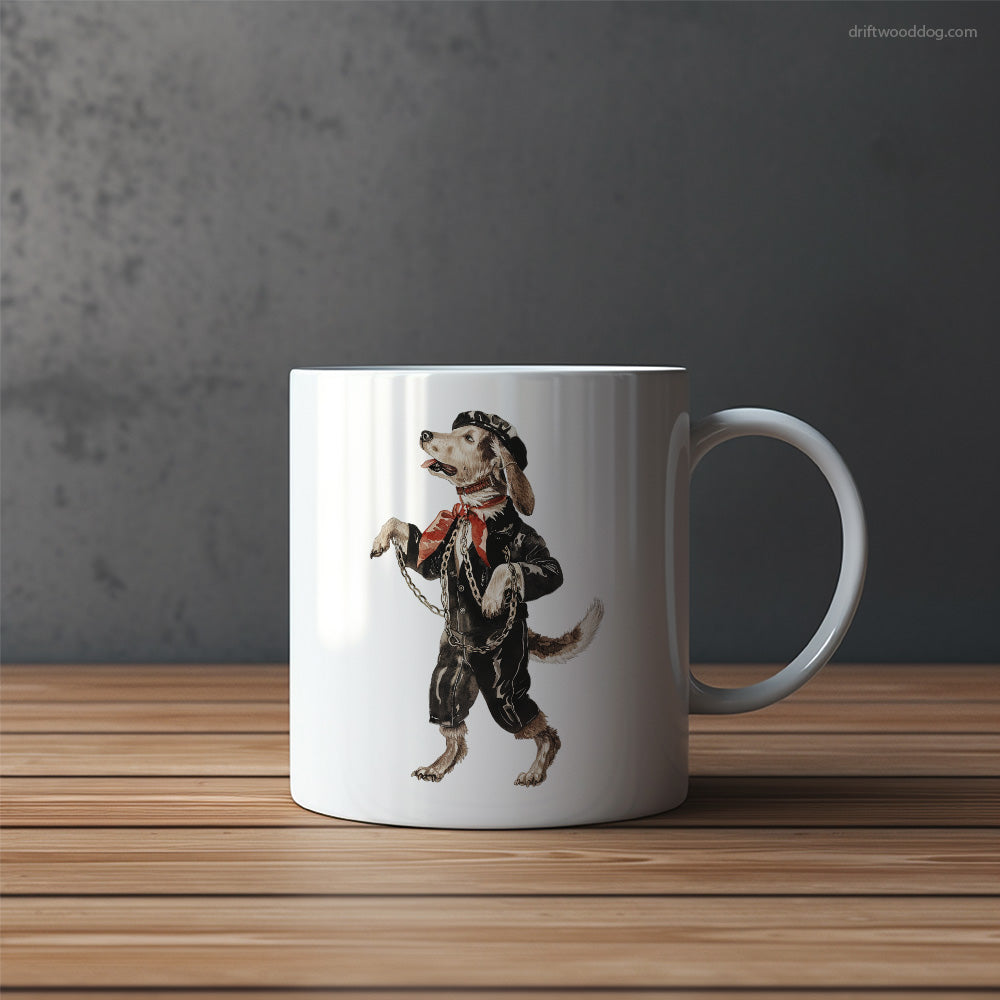 Beagle Headbanging in Chains Mug – Funny Dog Coffee Mugs | Quirky Canine Drinkware