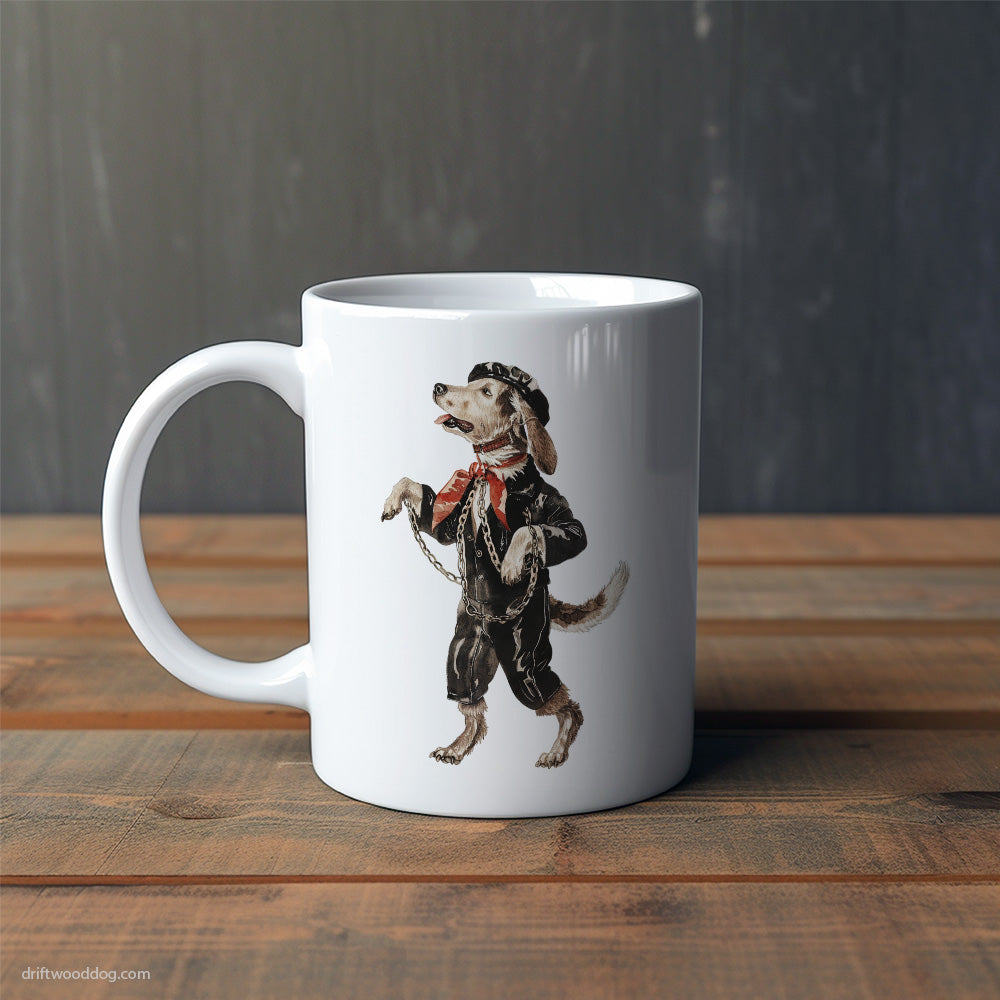 Beagle Headbanging in Chains Mug – Cute Dog-Themed Mugs | Perfect Gifts for Dog Lovers