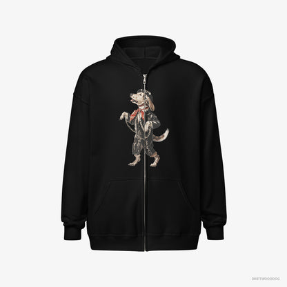 Beagle Headbanging in Chains Black Hoodie