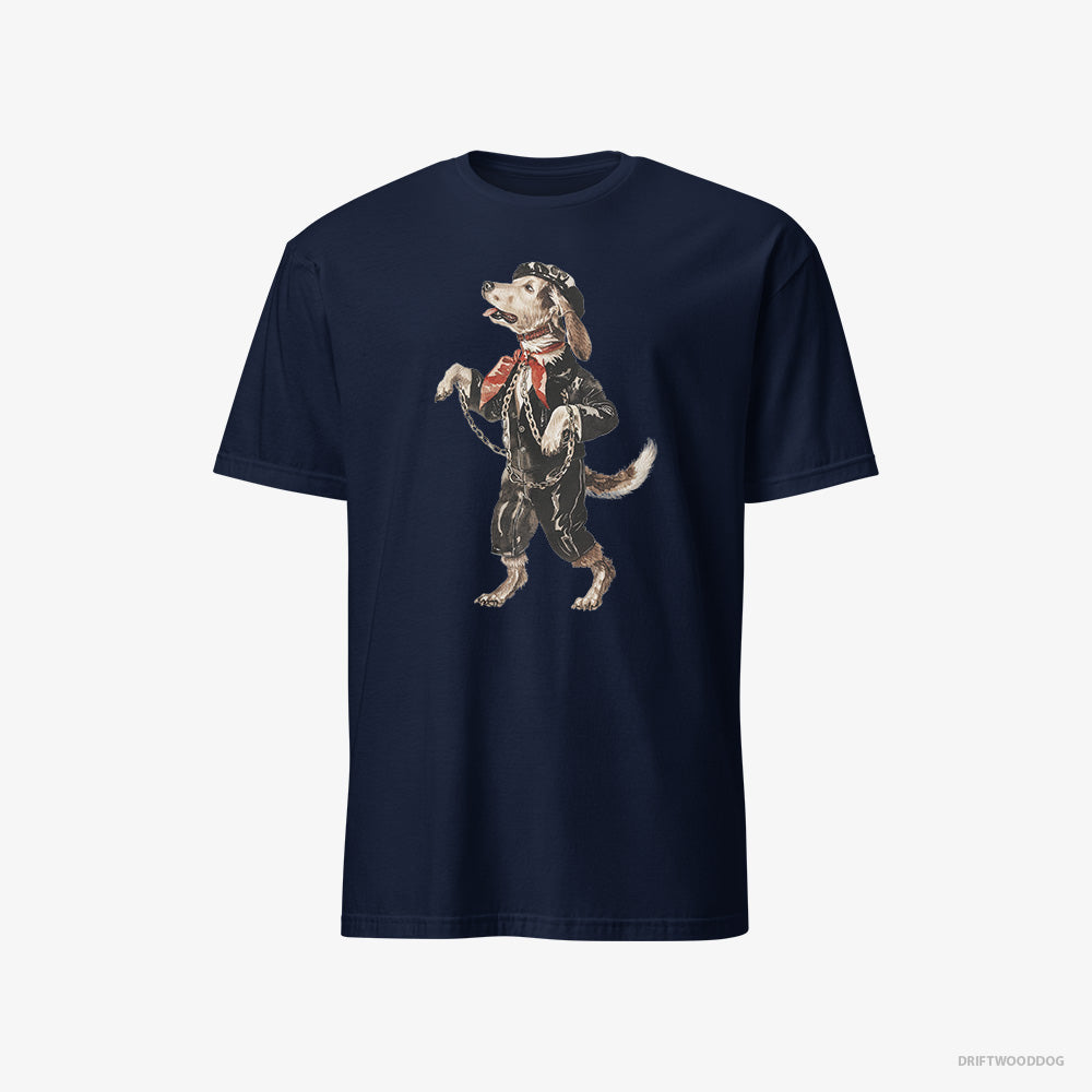 Beagle Headbanging in Chains – Men's T-Shirt Navy – Classic