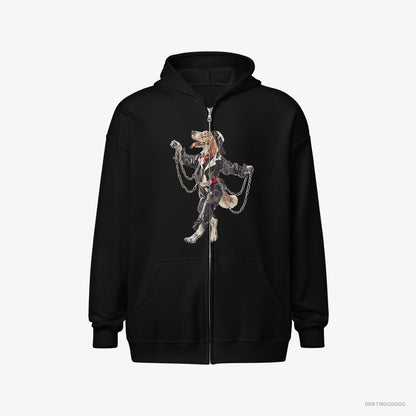 Beagle Spinning in the Club Black Hoodie