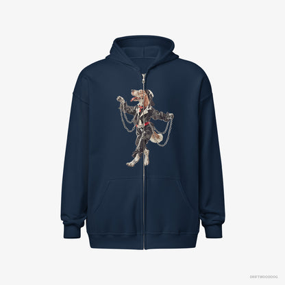 Beagle Spinning in the Club Navy Hoodie