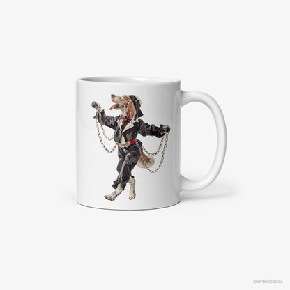 Beagle Spinning in the Club White Mug