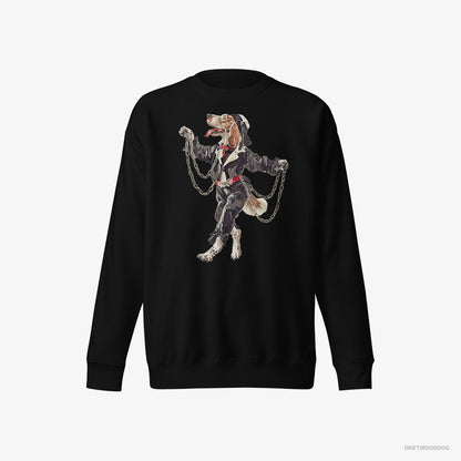 Beagle Spinning in the Club Black Sweatshirt