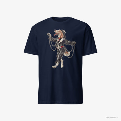 Beagle Spinning in the Club Navy T-Shirt