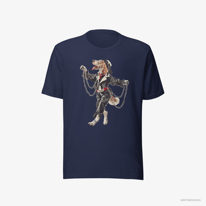 Beagle Spinning in the Club Navy T-Shirt