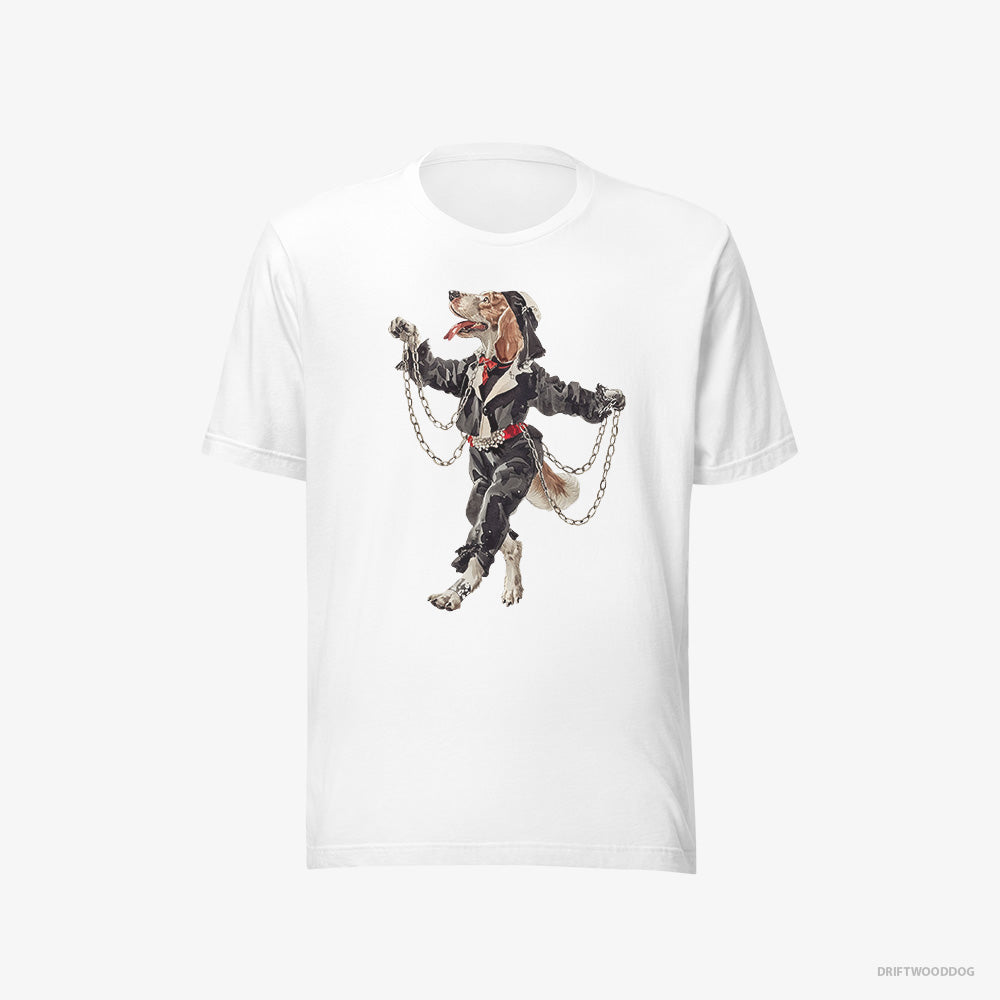 Beagle Spinning in the Club – Men's T-Shirt White Eco – Eco-Friendly