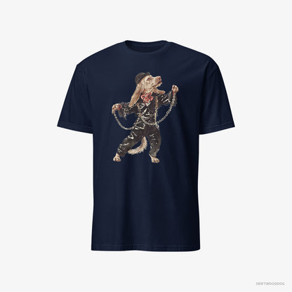 Beagle Stomping to the Beat Navy T-Shirt