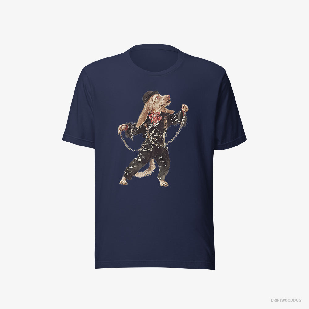 Beagle Stomping to the Beat – Women's T-Shirt Navy Eco – Eco-Friendly