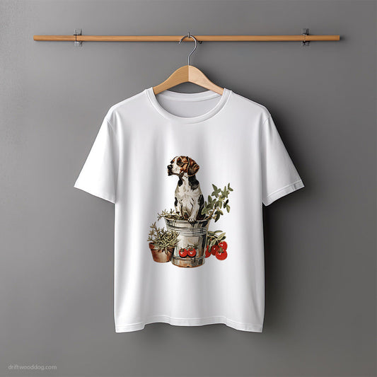 Beagle Guarding the Garden T-Shirt – Unisex Tee for Dog Lovers