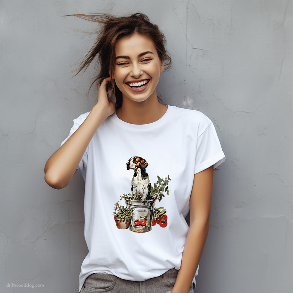 Beagle Guarding the Garden T-Shirt – Custom Dog T-Shirts for Women