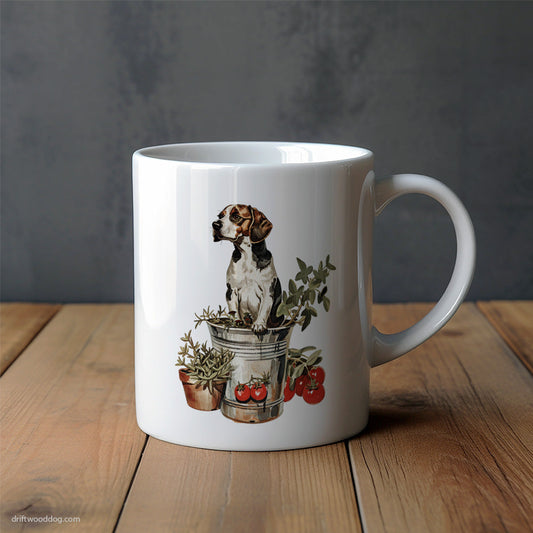 Beagle Guarding the Garden Mug – Unique Dog Cups | Dog-Themed Mugs