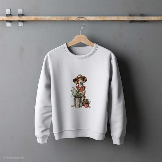 Beagle Collecting Herbs Sweatshirt – Unisex Sweatshirt for Dog Lovers