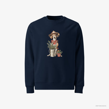 Beagle Collecting Herbs Navy Sweatshirt