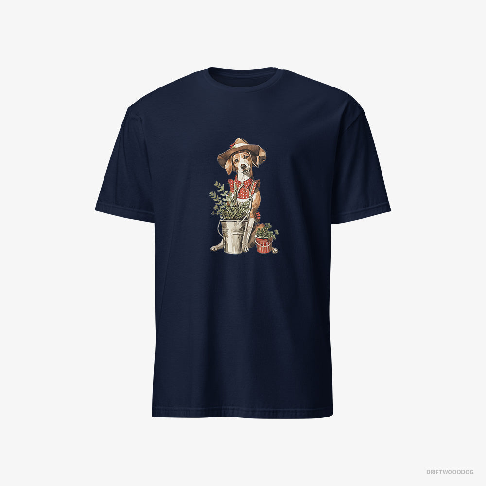 Beagle Collecting Herbs – Men's T-Shirt Navy – Classic