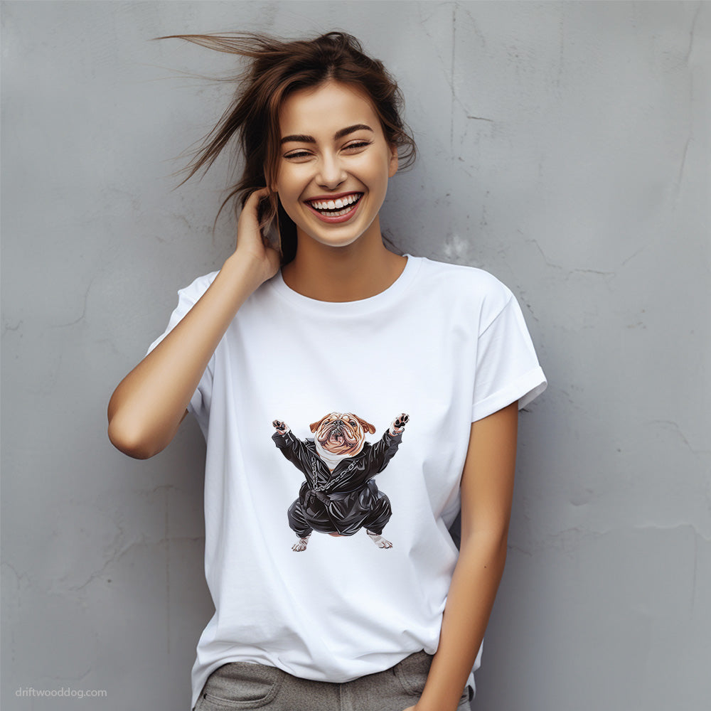 Bulldog Vibes to Techno T-Shirt – Custom Dog T-Shirts for Women