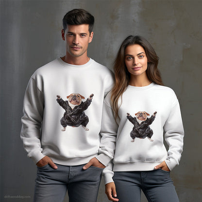 Bulldog Vibes to Techno Sweatshirt – Unisex Sweatshirt for Dog Owners