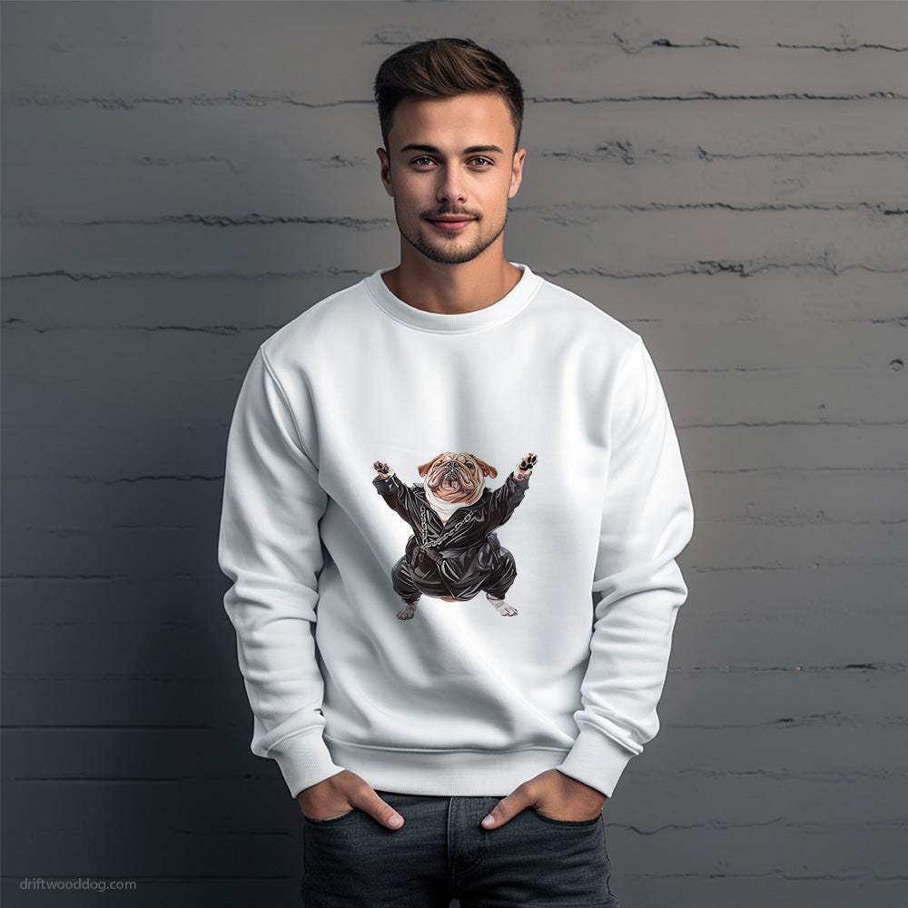 Bulldog Vibes to Techno Sweatshirt – Unique Dog Sweatshirt for Men