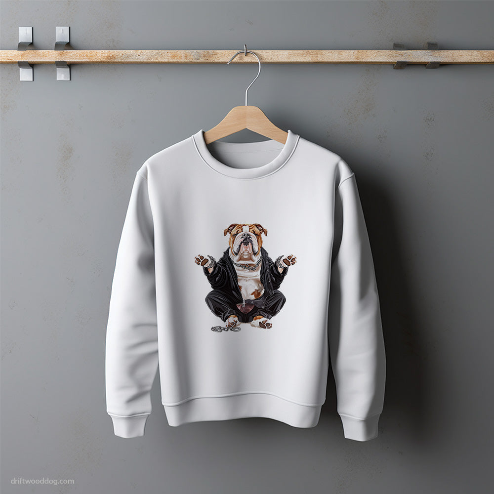 Bulldog in a Techno Trance Sweatshirt – Unisex Sweatshirt for Dog Lovers