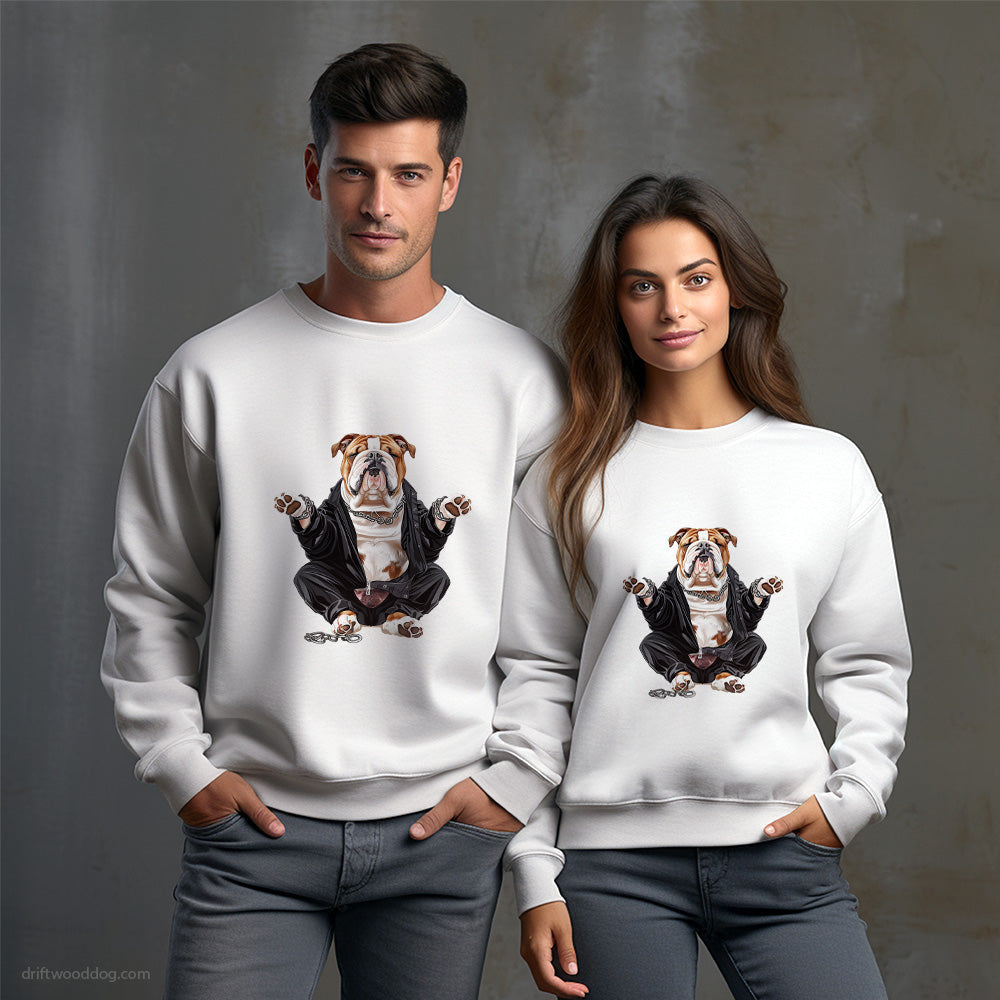 Bulldog in a Techno Trance Sweatshirt – Unisex Sweatshirt for Dog Owners