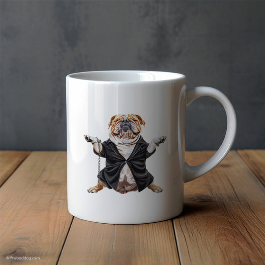 Bulldog Grooving in Chains Mug – Unique Dog Cups | Dog-Themed Mugs