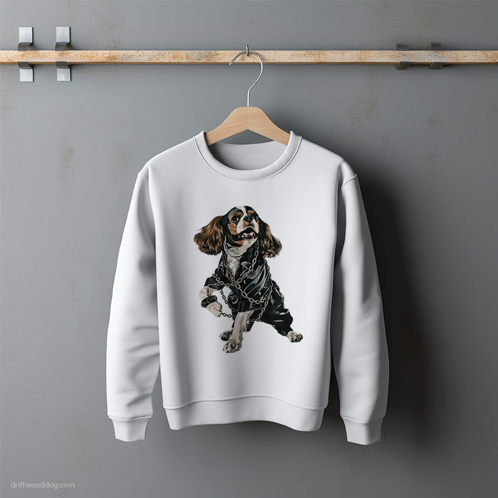 Cavalier King Charles Spaniel Pulsing in the Dark Sweatshirt – Unisex Sweatshirt for Dog Lovers