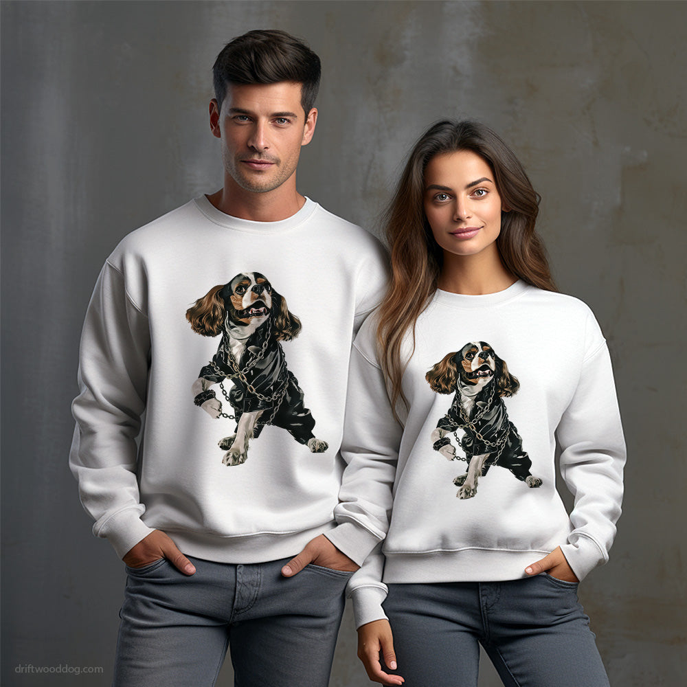 Cavalier King Charles Spaniel Pulsing in the Dark Sweatshirt – Unisex Sweatshirt for Dog Owners