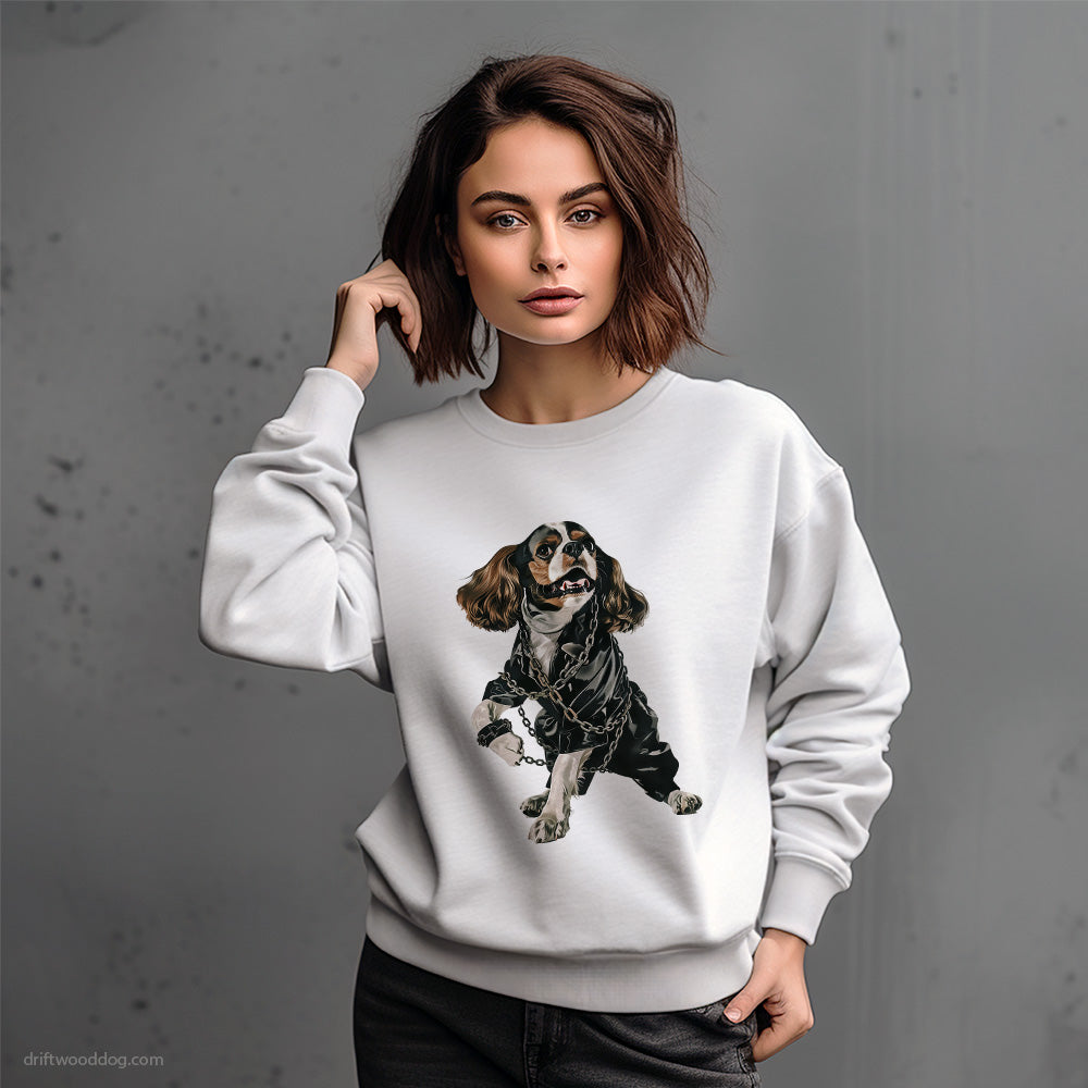 Cavalier King Charles Spaniel Pulsing in the Dark Sweatshirt – Dog-Themed Gifts for Dog Lovers