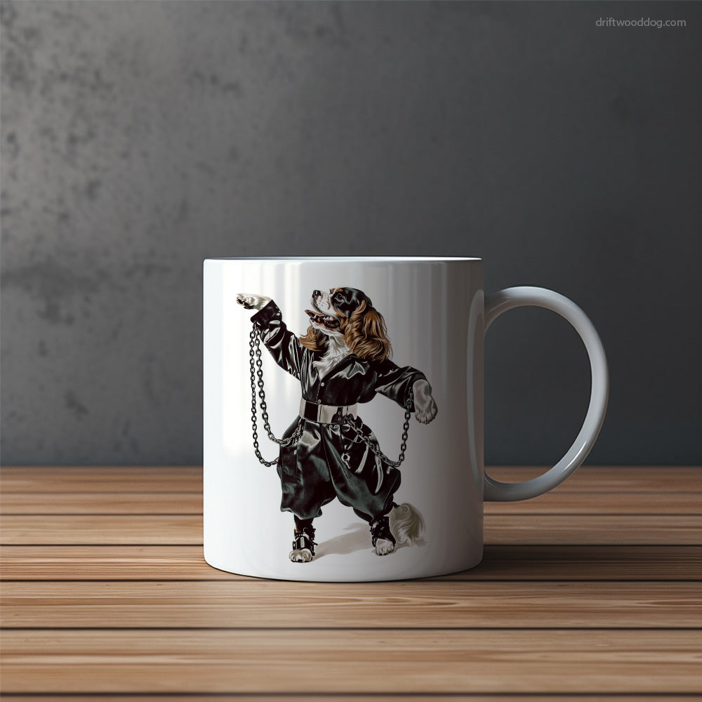 Cavalier King Charles Spaniel Grooving in Chains Mug – Funny Dog Coffee Mugs | Quirky Canine Drinkware