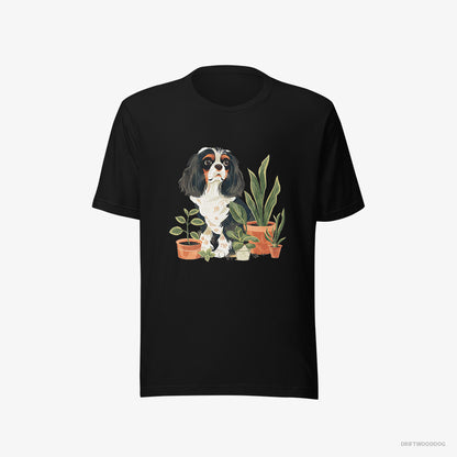 Cavalier King Charles Spaniel Admiring the Greenery Black T-Shirt