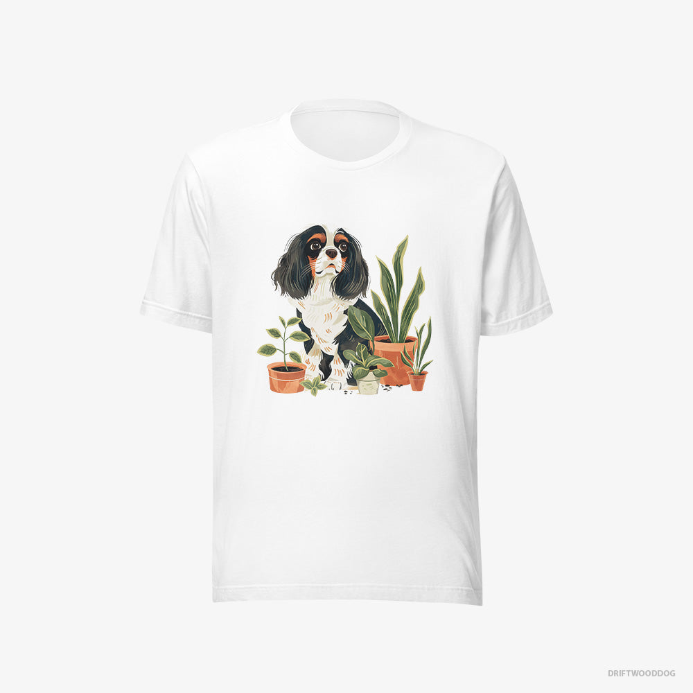 CKC Spaniel Admiring the Greenery – Men's T-Shirt White Eco – Eco-Friendly