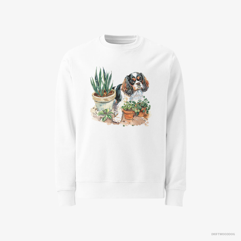 Cavalier King Charles Spaniel Repotting Plants Classic Sweatshirt